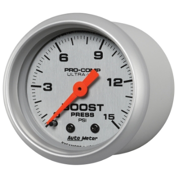 Picture of Autometer Ultra-Lite 52mm 0-15 PSI Mechanical Boost Gauge