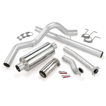 Picture of Banks Power 94-97 Ford 7-3L ECLB Monster Exhaust System - SS Single Exhaust w- Chrome Tip