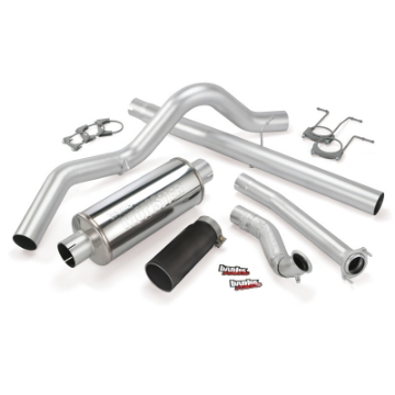 Picture of Banks Power 94-97 Ford 7-3L ECLB Monster Exhaust System - SS Single Exhaust w- Black Tip