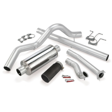 Picture of Banks Power 94-97 Ford 7-3L CCLB Monster Exhaust System - SS Single Exhaust w- Black Tip