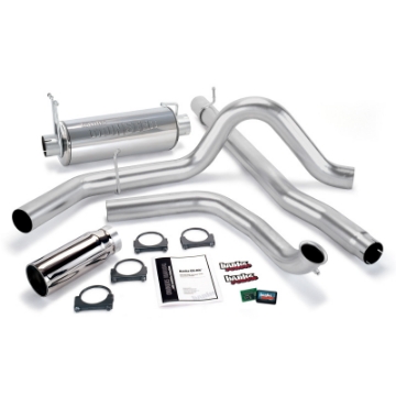 Picture of Banks Power 01-03 Ford 7-3L w-Cat Conv Git-Kit - SS Single Exhaust w- Chrome Tip