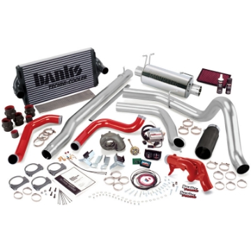 Picture of Banks Power 99 Ford 7-3L F250-350 Auto PowerPack System - SS Single Exhaust w- Black Tip