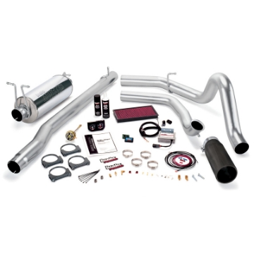 Picture of Banks Power 99-5 Ford 7-3L F250-350 Auto Stinger System - SS Single Exhaust w- Black Tip