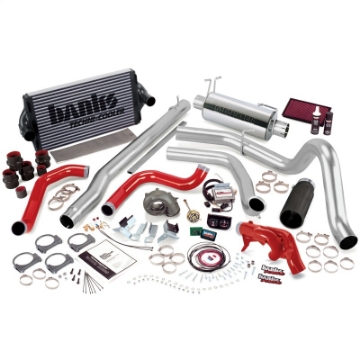 Picture of Banks Power 99-5 Ford 7-3L F250-350 Auto PowerPack System - SS Single Exhaust w- Black Tip