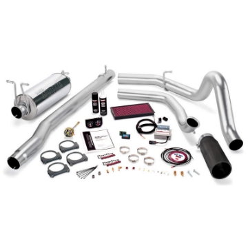 Picture of Banks Power 99-5-03 Ford 7-3L F250-350 Auto Stinger System - SS Single Exhaust w- Black Tip