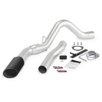 Picture of Banks Power 15 Chevy 6-6L LML ECLB-CCSB-CCLB Monster Exhaust System - SS Single Exhaust w- Black Tip