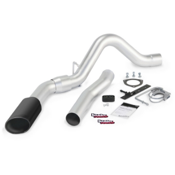 Picture of Banks Power 15 Chevy 6-6L LML ECLB-CCSB-CCLB Monster Exhaust System - SS Single Exhaust w- Black Tip