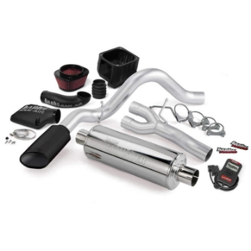 Picture of Banks Power 10 Chevy 5-3L CCSB FFV Stinger System - SS Single Side-Exit Exhaust w- Black Tip