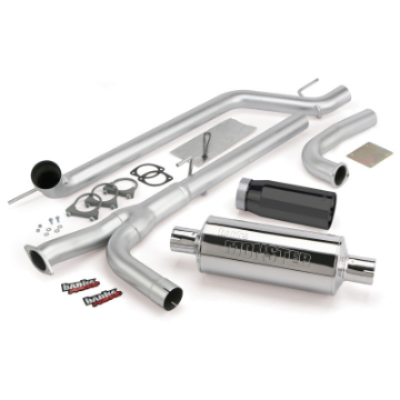 Picture of Banks Power 04-14 Nissan 5-6L Titan All Monster Exhaust System - SS Single Exhaust w- Black Tip