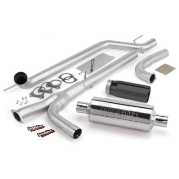 Picture of Banks Power 04-14 Nissan 5-6L Titan All Monster Exhaust System - SS Single Exhaust w- Black Tip
