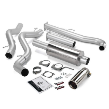 Picture of Banks Power 01-04 Chevy 6-6L SCLB Monster Exhaust System - SS Single Exhaust w- Chrome Tip