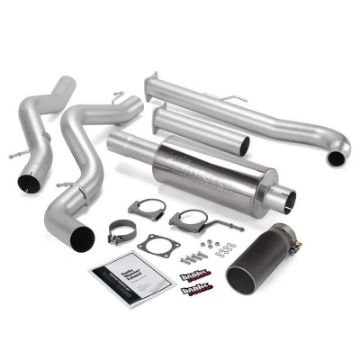 Picture of Banks Power 01-04 Chevy 6-6L SCLB Monster Exhaust System - SS Single Exhaust w- Black Tip