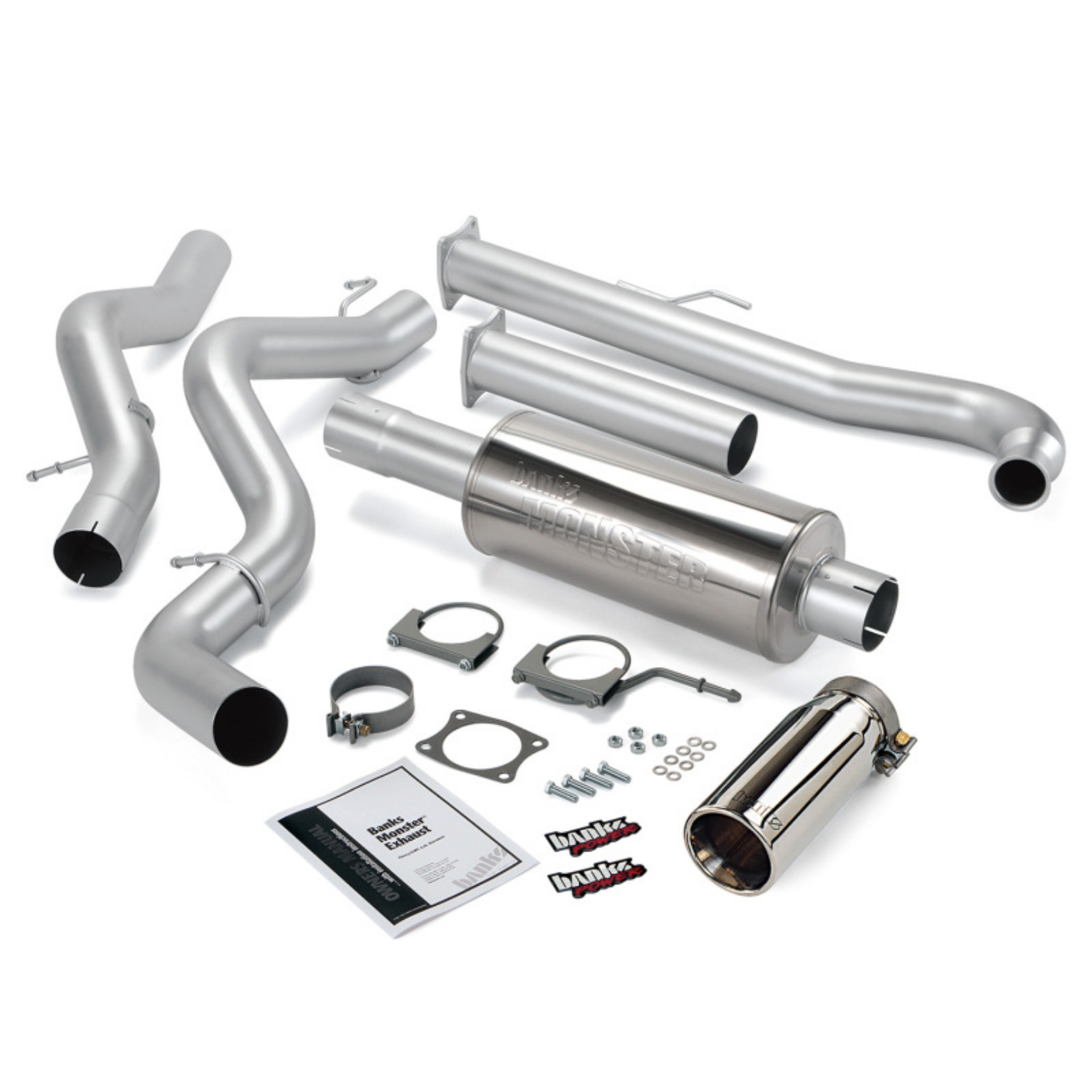 Picture of Banks Power 01-04 Chevy 6-6L Ec-CCSB Monster Exhaust System - SS Single Exhaust w- Chrome Tip