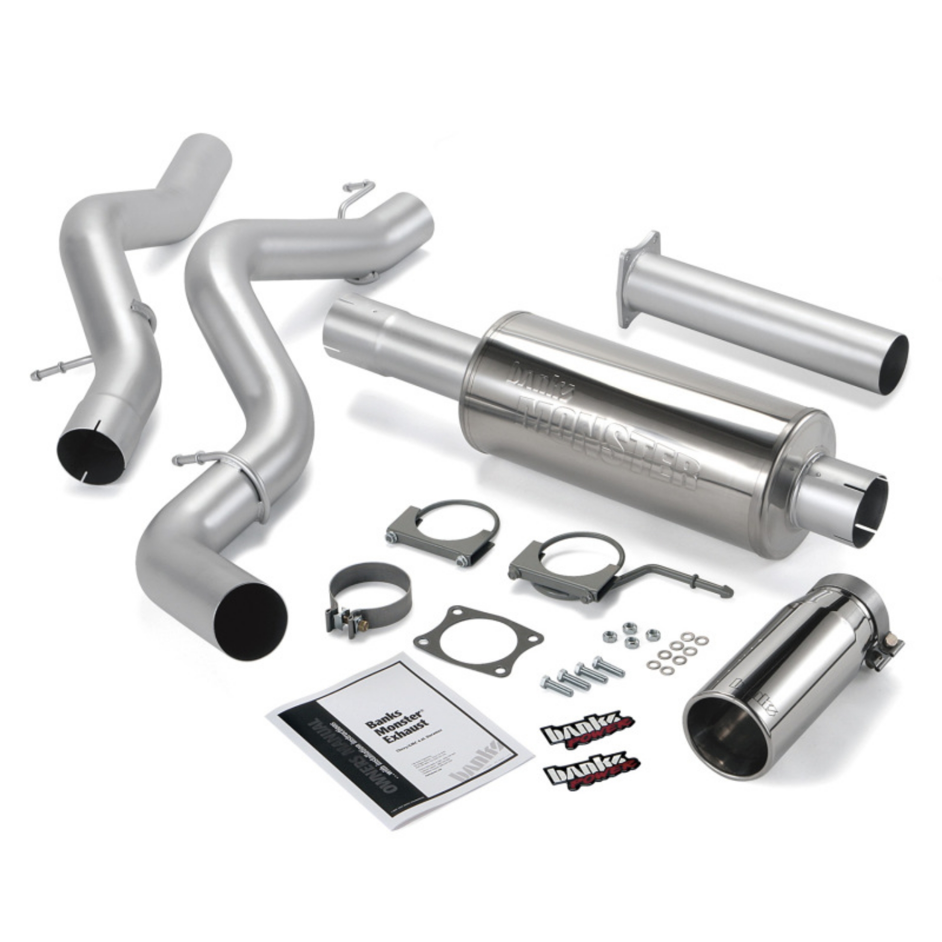 Picture of Banks Power 02-05 Chevy 6-6L SCLB Monster Exhaust System - SS Single Exhaust w- Chrome Tip