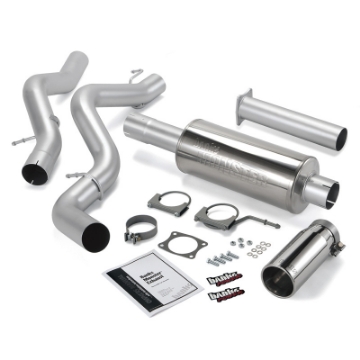 Picture of Banks Power 02-05 Chevy 6-6L EC-CCLB Monster Exhaust System - SS Single Exhaust w- Chrome Tip