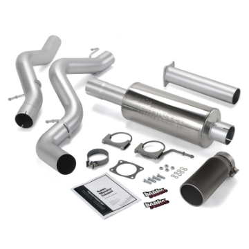 Picture of Banks Power 02-05 Chevy 6-6L EC-CCLB Monster Exhaust System - SS Single Exhaust w- Black Tip
