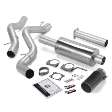 Picture of Banks Power 02-05 Chevy 6-6L EC-CCLB Monster Exhaust System - SS Single Exhaust w- Black Tip