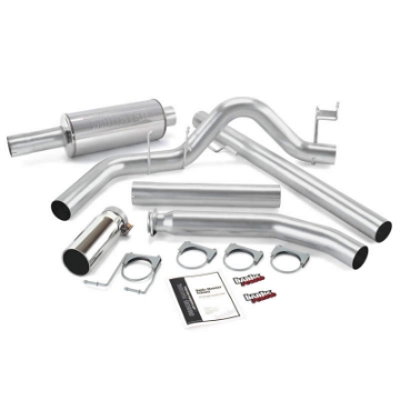 Picture of Banks Power 98-02 Dodge 5-9L Ext Cab Monster Exhaust System - SS Single Exhaust w- Chrome Tip