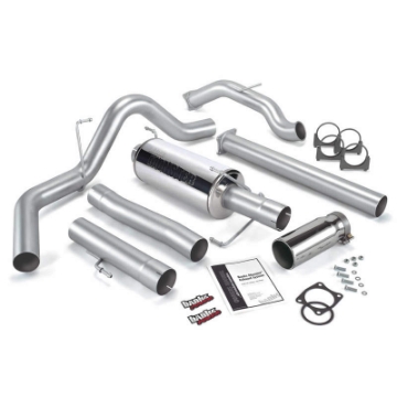 Picture of Banks Power 03-04 Dodge 5-9L CCLBCatted Monster Exhaust System - SS Single Exhaust w- Chrome Tip