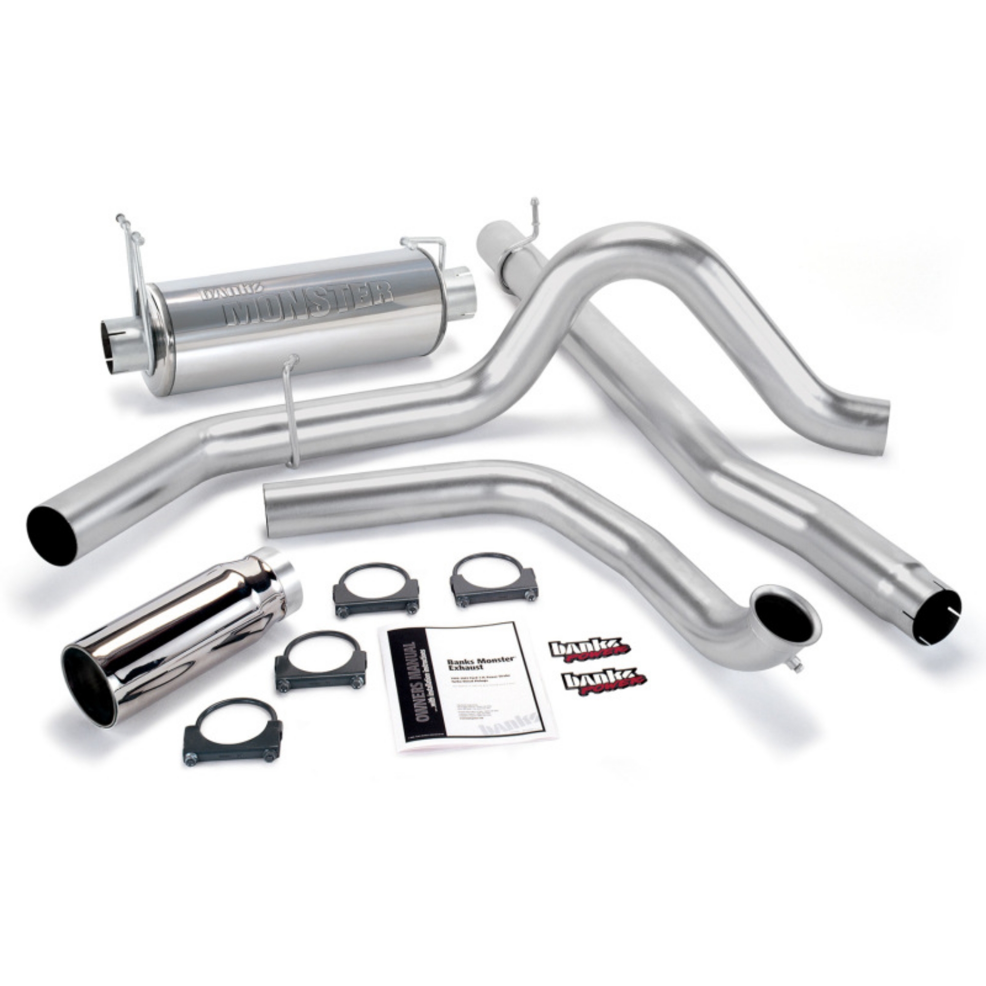 Picture of Banks Power 00-03 Ford 7-3L - Excursion Monster Exhaust System - SS Single Exhaust w- Chrome Tip