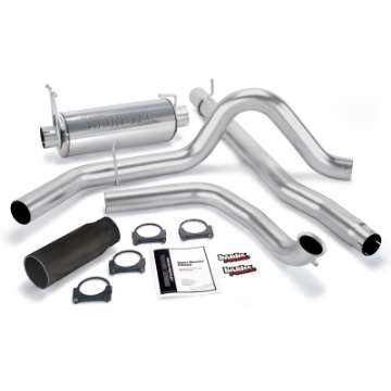 Picture of Banks Power 00-03 Ford 7-3L - Excursion Monster Exhaust System - SS Single Exhaust w- Black Tip