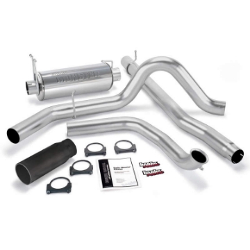 Picture of Banks Power 00-03 Ford 7-3L - Excursion Monster Exhaust System - SS Single Exhaust w- Black Tip