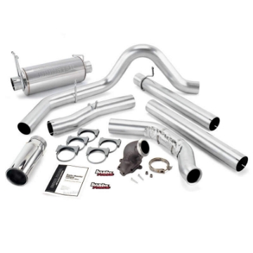 Picture of Banks Power 99-03 Ford 7-3L Monster Exh w- Power Elbow - SS Single Exh w- Chrome Tip