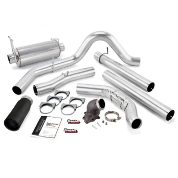 Picture of Banks Power 01-03 Ford 7-3L 275HP w-Cat MT Monster Exh w- Power Elbow - SS Single Exh w- Blk Tip