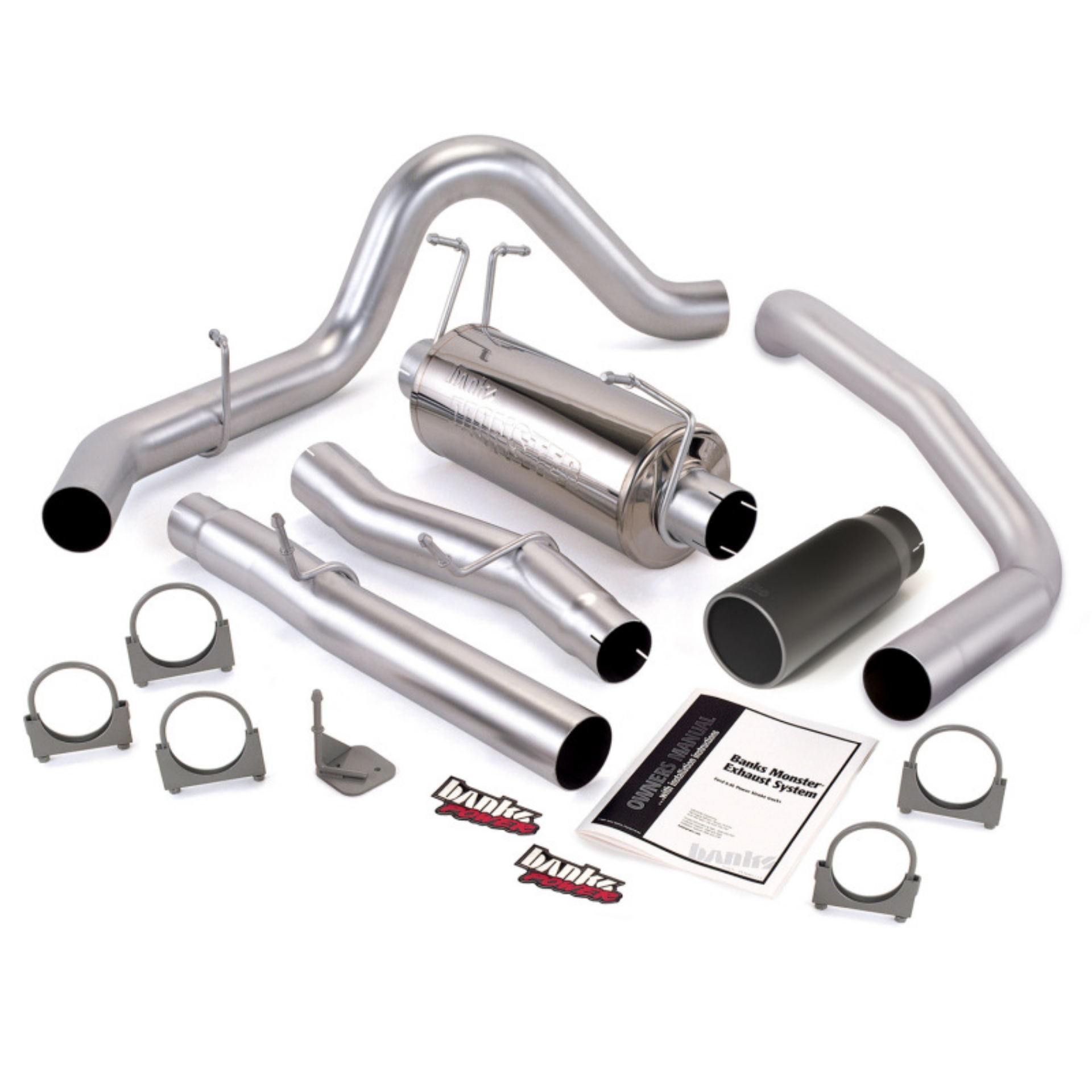 Picture of Banks Power 03-07 Ford 6-0L ECSB Monster Exhaust System - SS Single Exhaust w- Black Tip