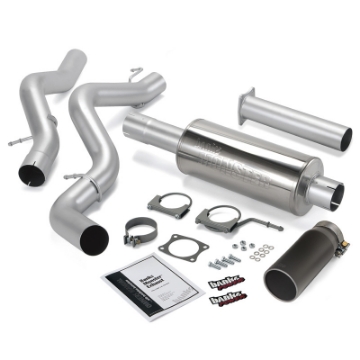 Picture of Banks Power 06-07 Chevy 6-6L CCLB Monster Exhaust System - SS Single Exhaust w- Black Tip