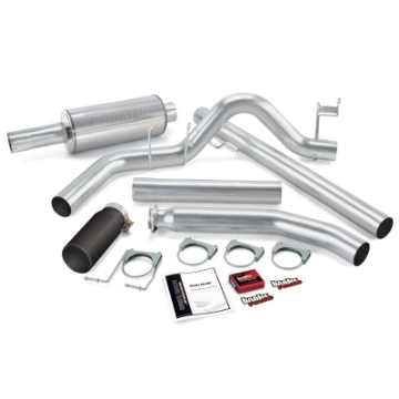 Picture of Banks Power 98-00 Dodge 5-9L Std Cab Git-Kit - SS Single Exhaust w- Black Tip