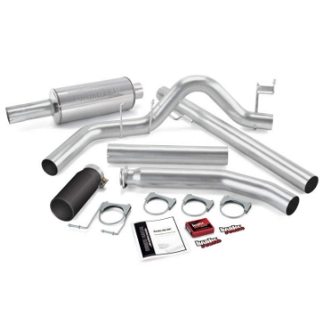 Picture of Banks Power 98-00 Dodge 5-9L Ext Cab Git-Kit - SS Single Exhaust w- Black Tip