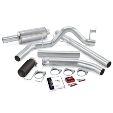 Picture of Banks Power 02 Dodge 5-9L Ext Cab Git-Kit - SS Single Exhaust w- Black Tip