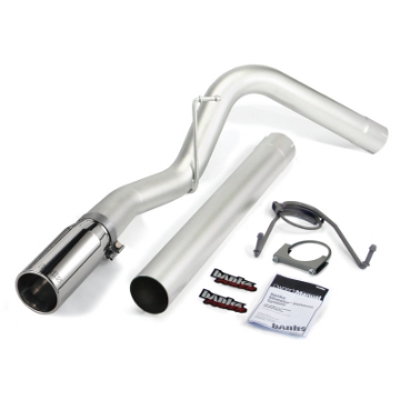Picture of Banks Power 10-13 Dodge 6-7L CCLB Monster Exhaust System - SS Single Exhaust w- Chrome Tip
