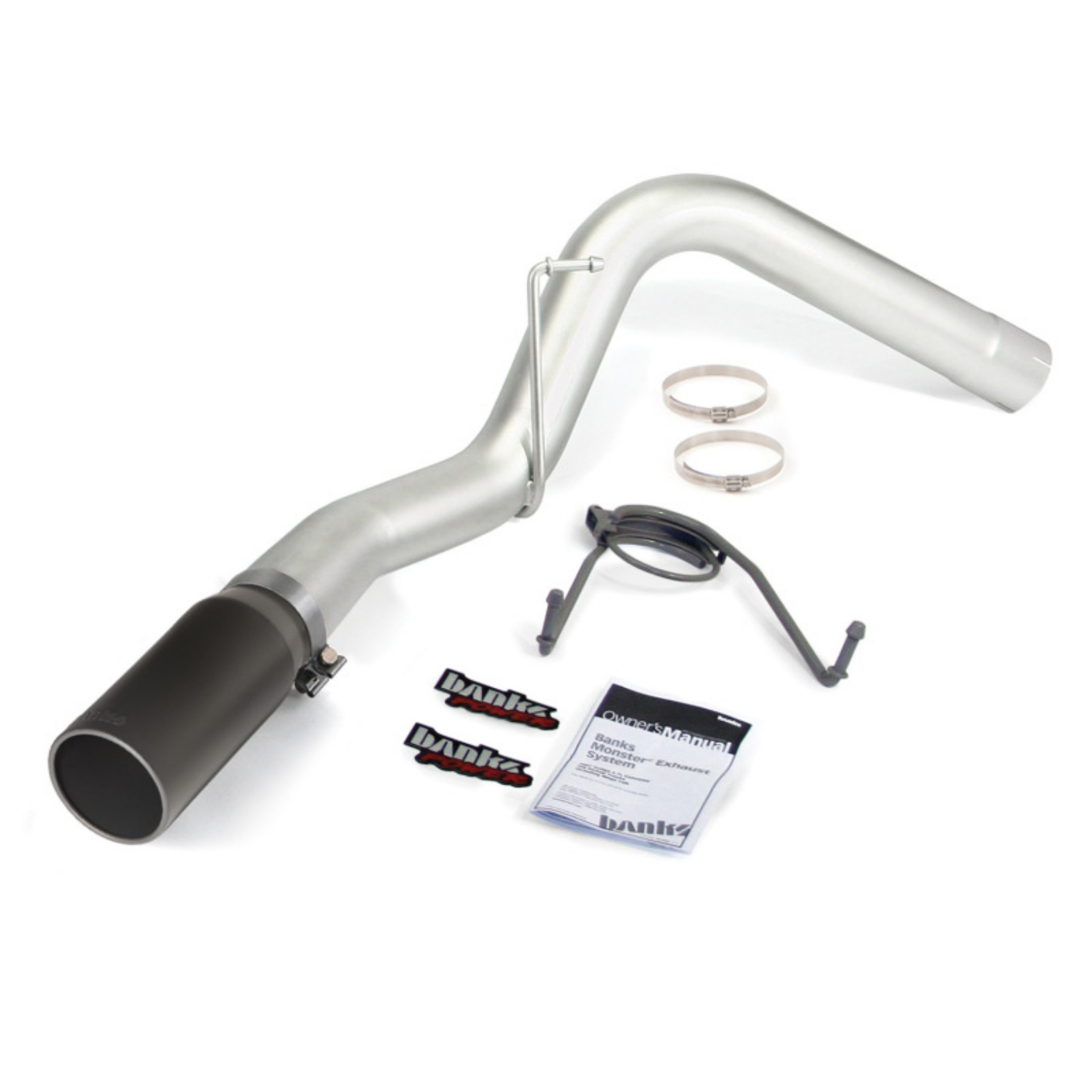 Picture of Banks Power 14-15 Dodge Ram 6-7L CCSB Monster Exhaust System - SS Single Exhaust w- Black Tip
