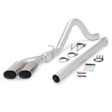 Picture of Banks Power 11-13 Ford 6-7L F250-350 Monster Exh Sys - SS Single-Dual Exh w- Chrome Tips