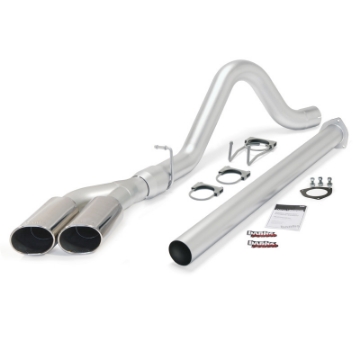 Picture of Banks Power 11-13 Ford 6-7L F250-350 Monster Exh Sys - SS Single-Dual Exh w- Chrome Tips