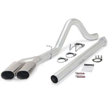 Picture of Banks Power 11-13 Ford 6-7L F250-350 Monster Exh Sys - SS Single-Dual Exh w- Chrome Tips
