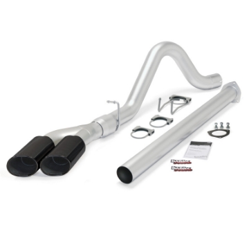 Picture of Banks Power 11-13 Ford 6-7L F250-350 Monster Exh Sys - SS Single-Dual Exh w- Blk Tips