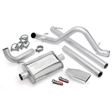 Picture of Banks Power 07-11 Jeep 3-8L Wrangler Unlimited - 4dr Monster Exh Sys - SS Single Exh w- Chrome Tip