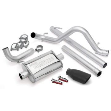 Picture of Banks Power 07-11 Jeep 3-8L Wrangler Unlimited - 4dr Monster Exh Sys - SS Single Exh w- Black Tip