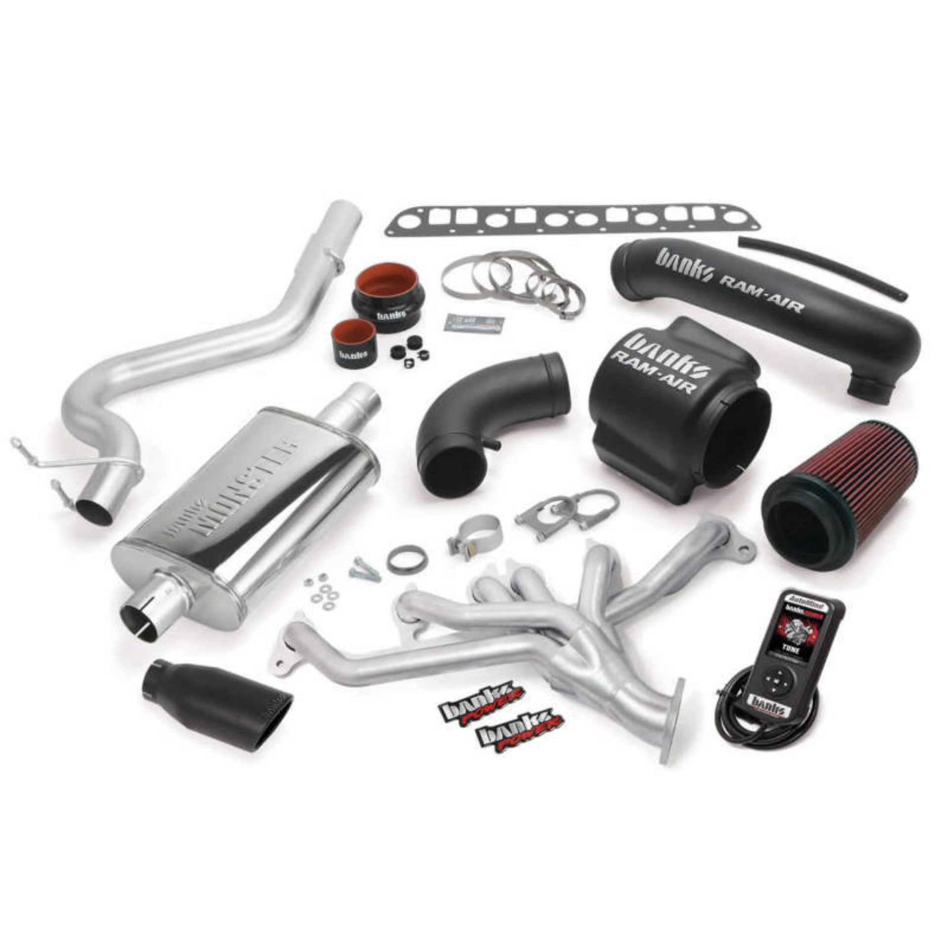 Picture of Banks Power 04-06 Jeep 4-0L Wrangler PowerPack System - SS Single Exhaust w- Black Tip