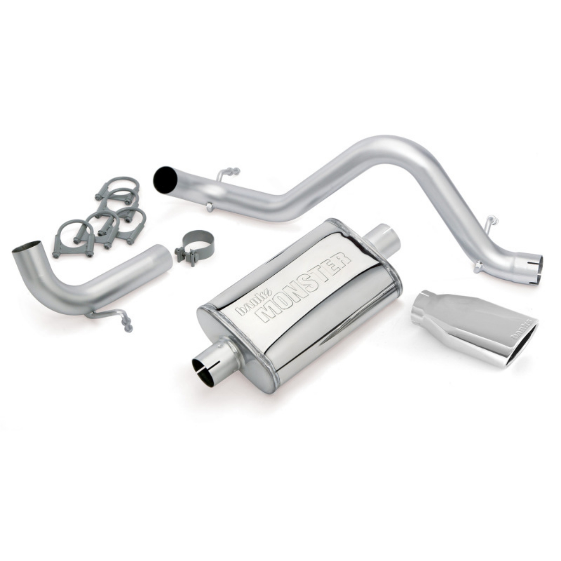 Picture of Banks Power 12-15 Jeep 3-6L Wrangler All - 2dr Monster Exh Sys - SS Single Exh w- Chrome Tip