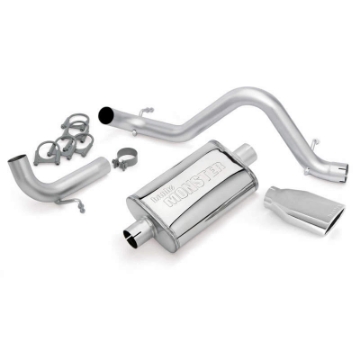 Picture of Banks Power 12-15 Jeep 3-6L Wrangler All - 2dr Monster Exh Sys - SS Single Exh w- Chrome Tip