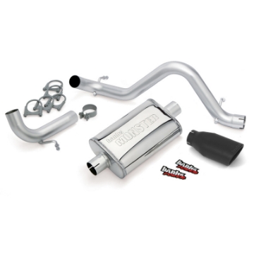 Picture of Banks Power 12-15 Jeep 3-6L Wrangler All - 2dr Monster Exh Sys - SS Single Exh w- Black Tip