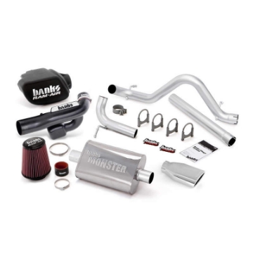 Picture of Banks Power 12-15 Jeep 3-6L Wrangler 4dr Stinger Sys no AutoMind - SS Single Exh w- Chrome Tip