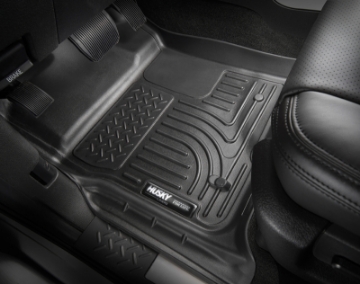 Picture of Husky Liners 09-15 Buick Enclave-Chevy Traverse-GMC Acadia WeatherBeater 2nd Row Black Floor Liners