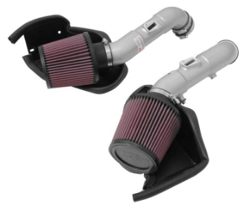Picture of K&N 14-15 Infiniti Q50 3-7L V6 Dual Silver Typhoon Short Ram Intakes