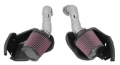 Picture of K&N 14-15 Infiniti Q50 3-7L V6 Dual Silver Typhoon Short Ram Intakes