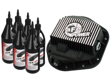 Picture of aFe Power Front Diff Cover w- 75W-90 Gear Oil 5-94-12 Ford Diesel Trucks V8 7-3-6-0-6-4-6-7L td